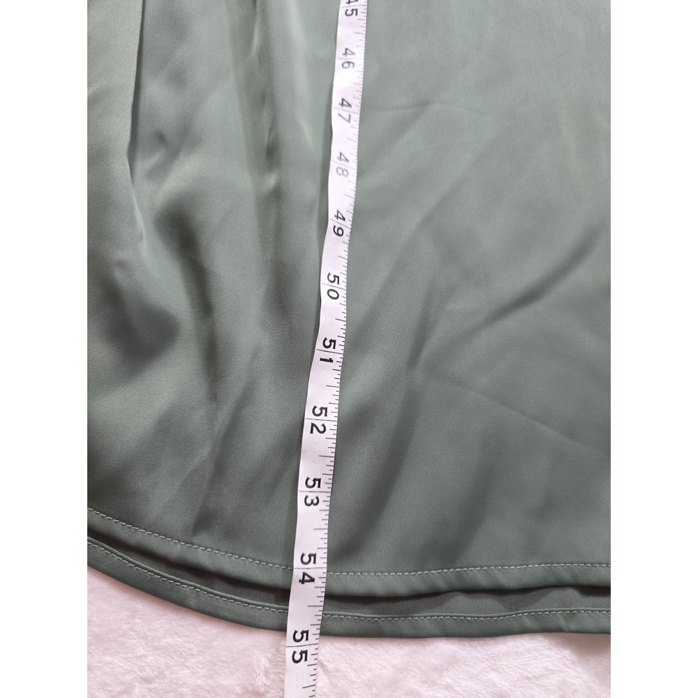 Kirundo One Shoulder Maxi Dress Sage Green Long Sleeve Slit Size L NWOT - Picture 8 of 12
